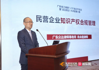 东莞:强化知识产权保护 持续优化法治化营商环境